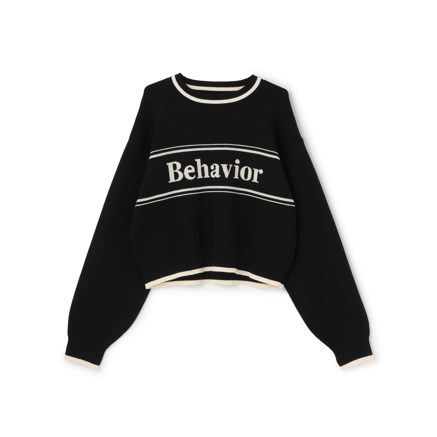 ロゴジャガードモチモチニット