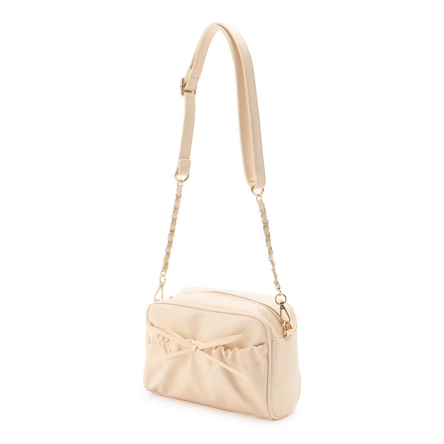 ギャザーポケットリボンショルダー