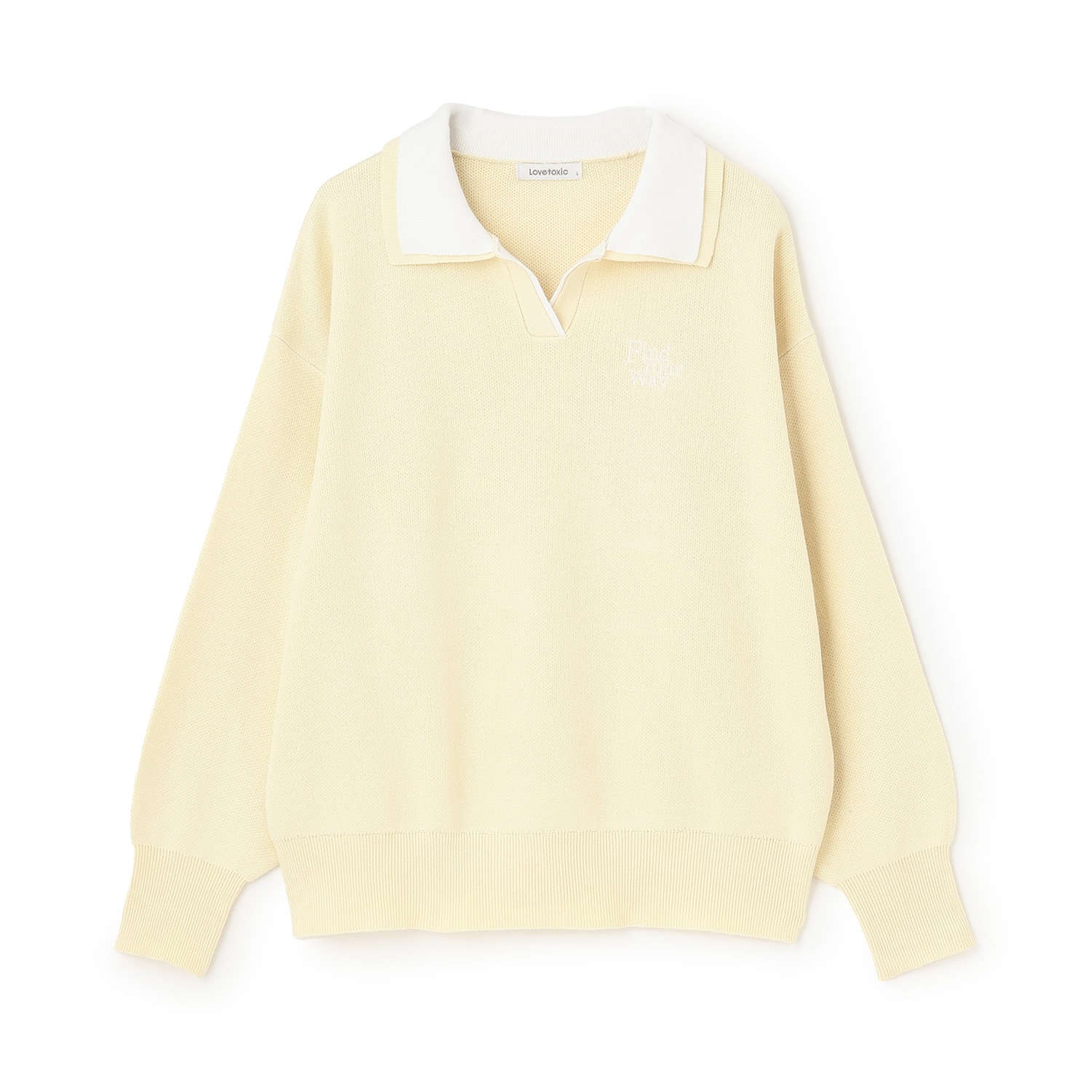 【アラエル】W衿スキッパーニット