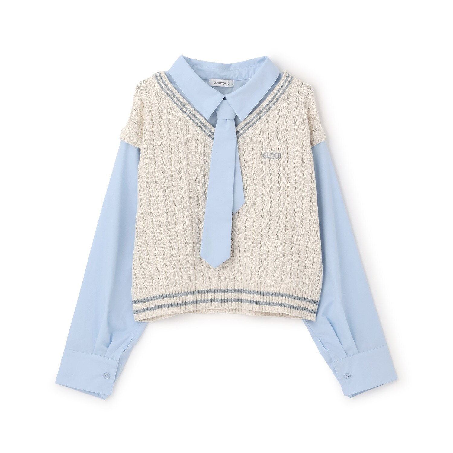 【アラエル】ネクタイつきレイヤードベスト