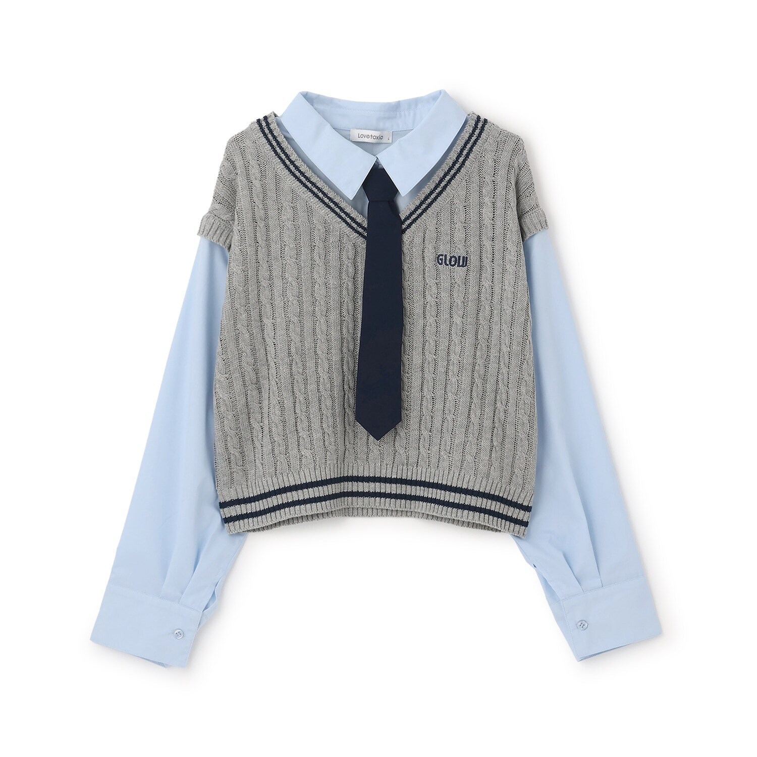 【アラエル】ネクタイつきレイヤードベスト