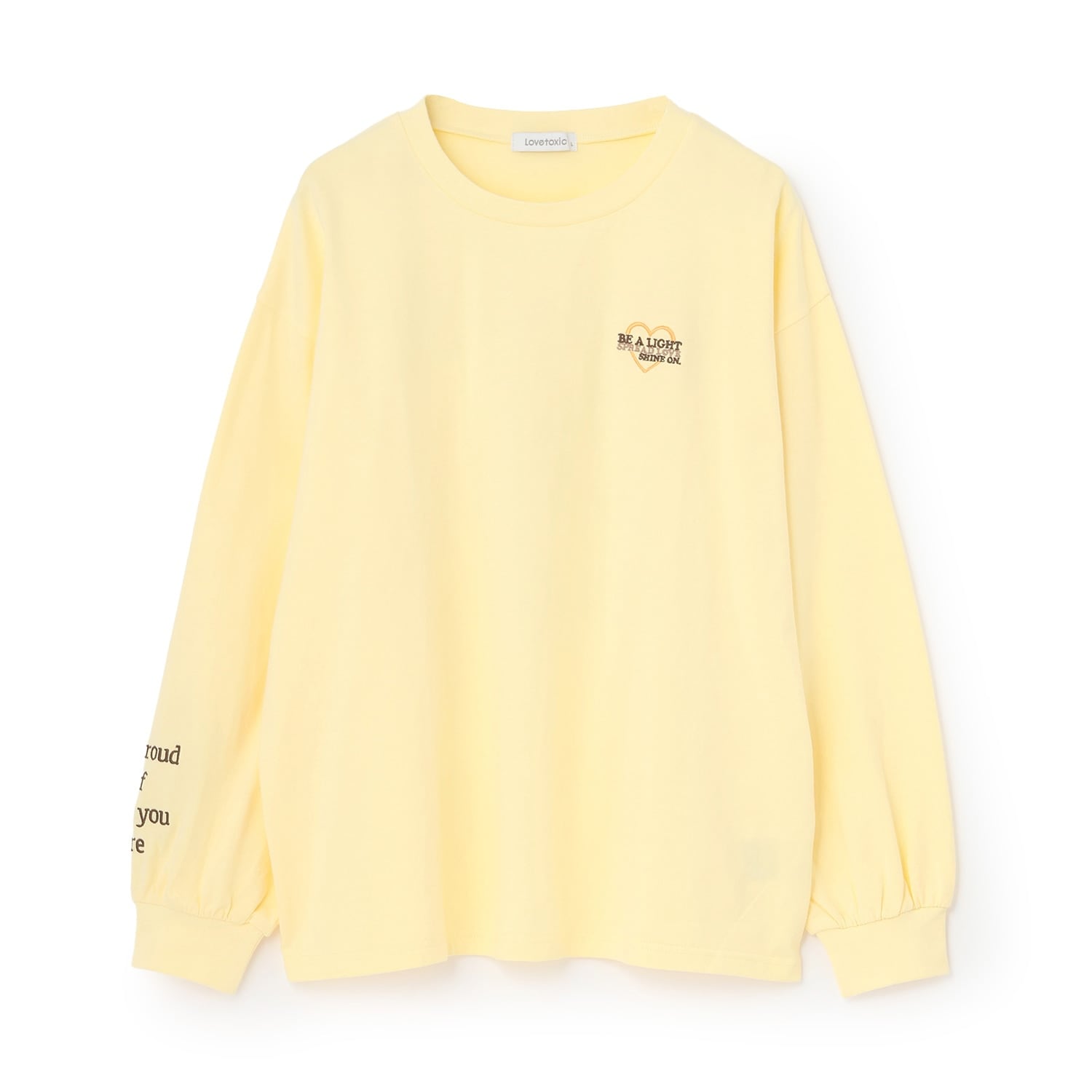 【綿100%】バックロゴカラー長袖T