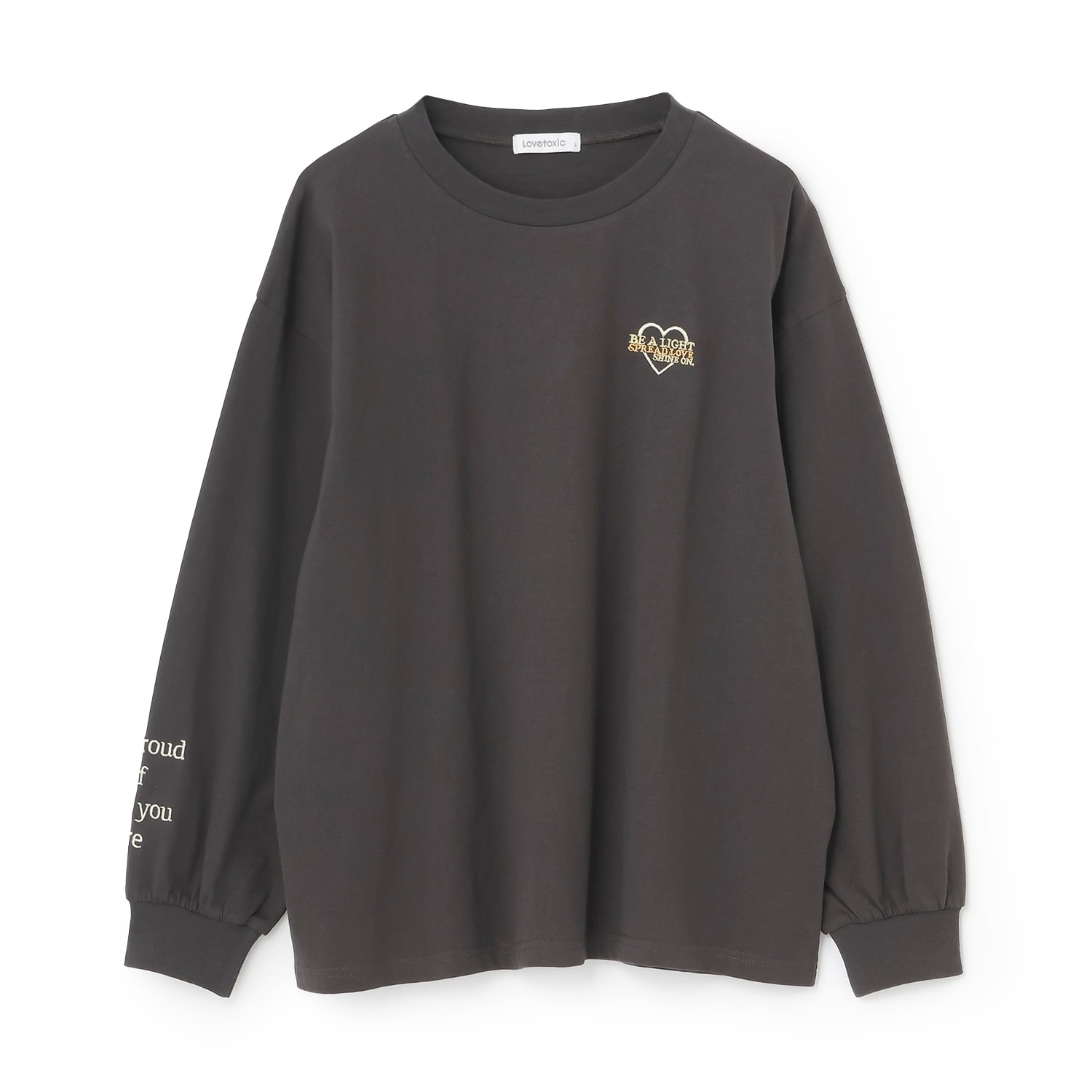 【綿100%】バックロゴカラー長袖T