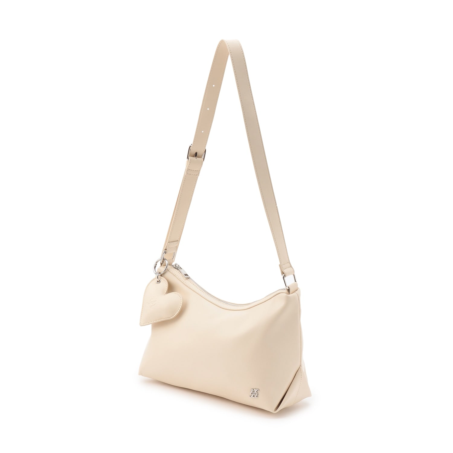 チャームつき合皮ショルダー