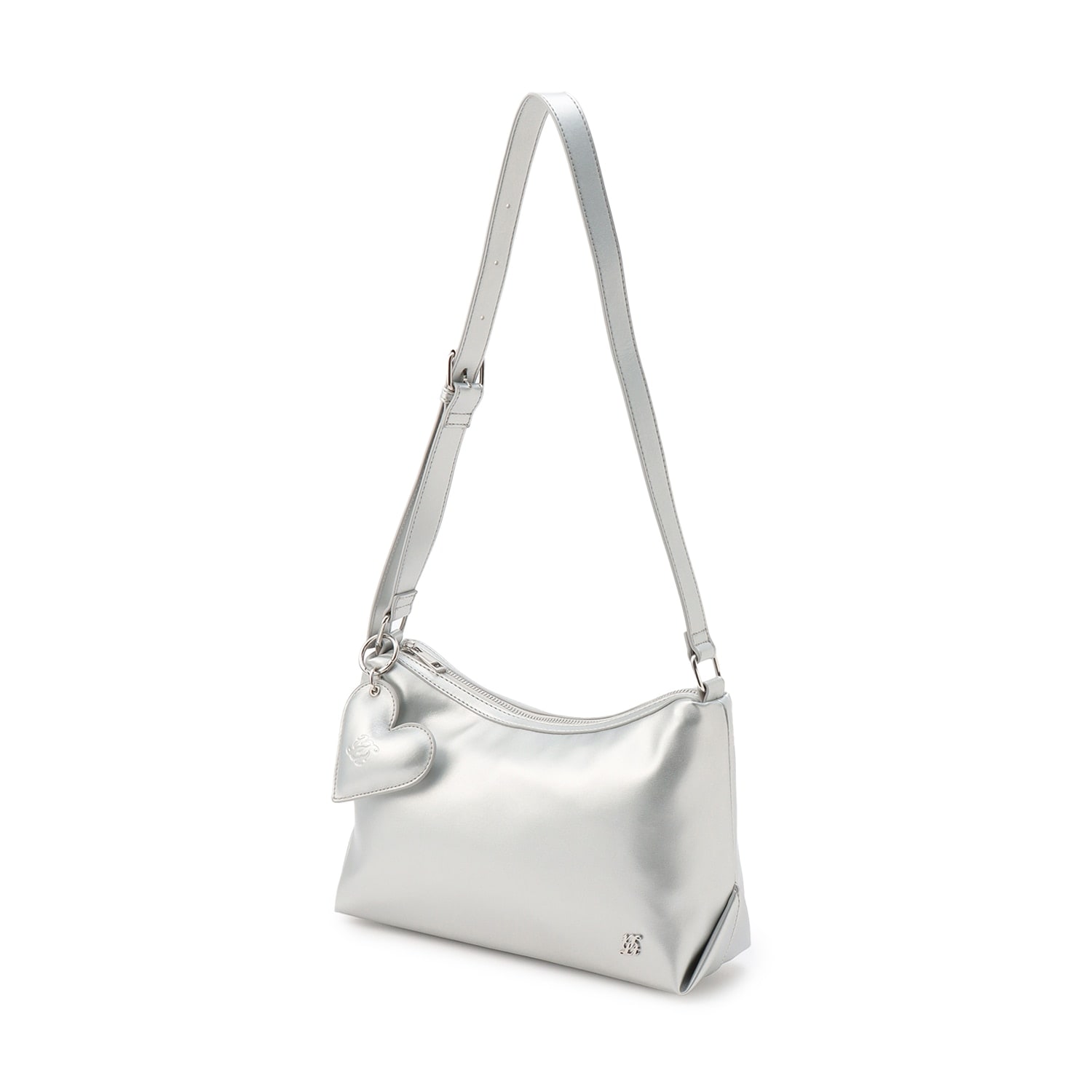 チャームつき合皮ショルダー