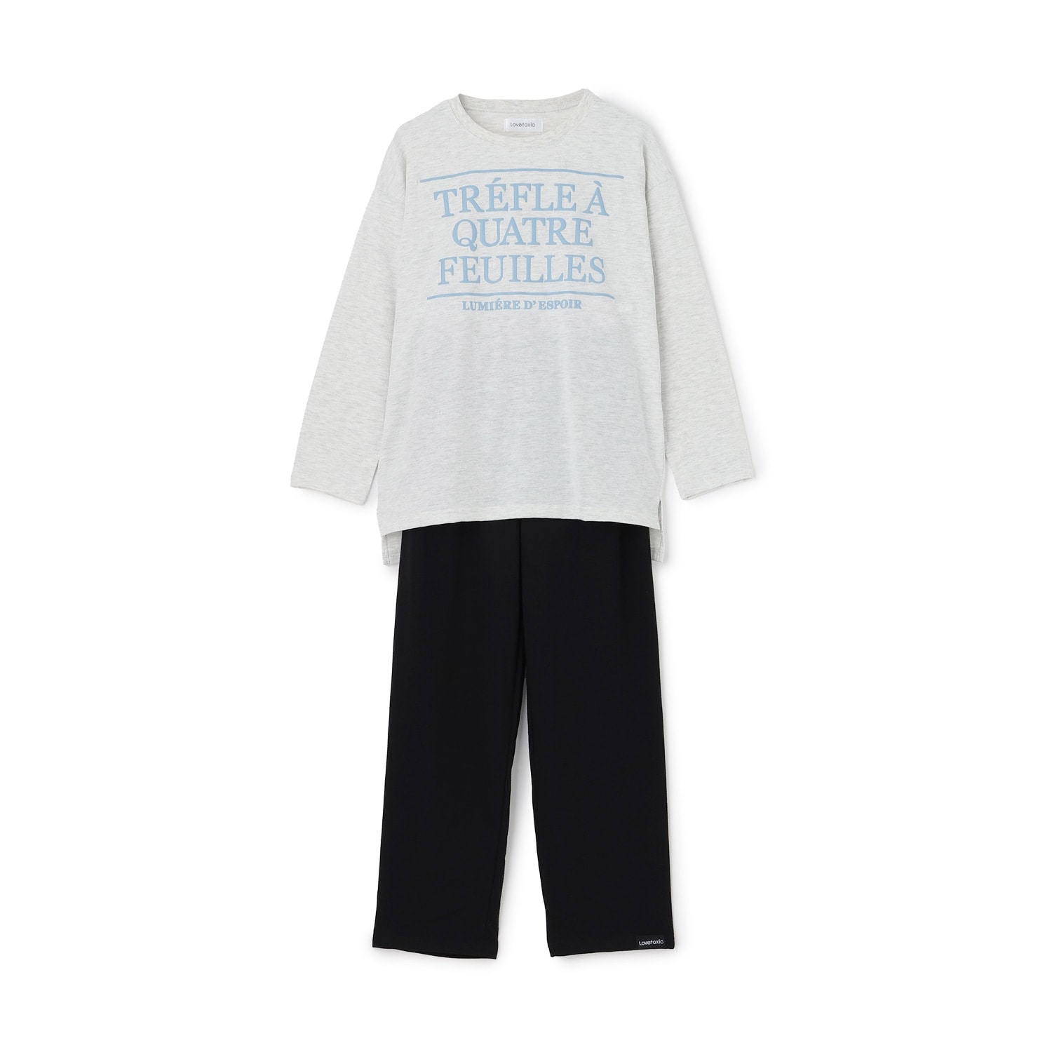 発砲プリント長袖セットアップ