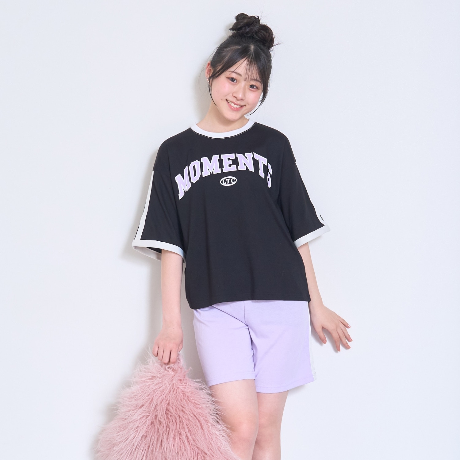 【ルームウェア/パジャマ】半袖リンガーシャツ&ショートパンツセット