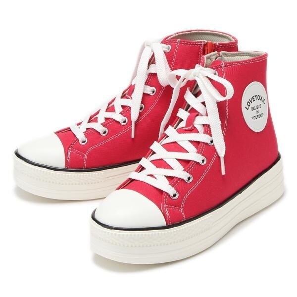 Narumiya Online ナルミヤ オンラインの公式通販サイト厚底ハイカットスニーカー S 22 22 5 赤 ジュニア