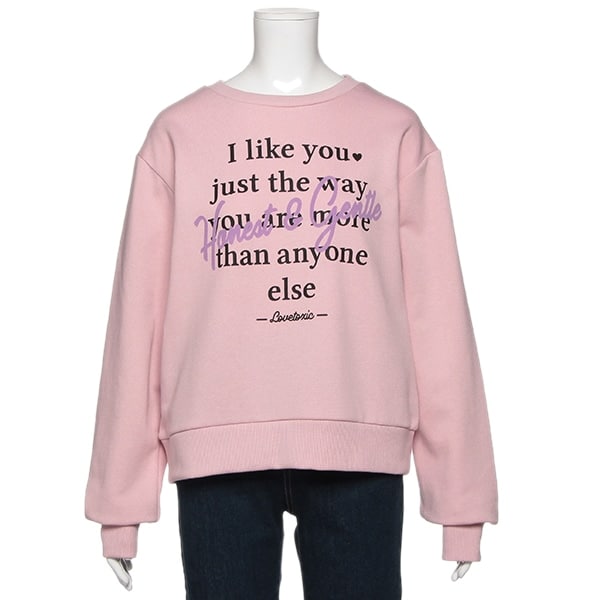 ガーリーロゴ裏毛トレーナー