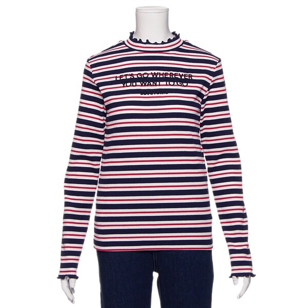 マルチボーダーテレコTシャツ