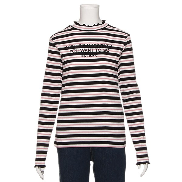 マルチボーダーテレコTシャツ