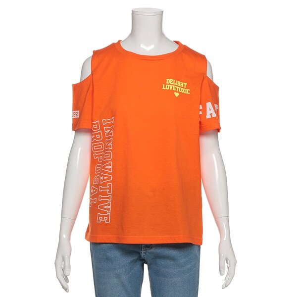 NARUMIYA ONLINE｜ナルミヤ オンラインの公式通販サイト肩開きロゴ入りTシャツ(S(140) オレンジ): ジュニア