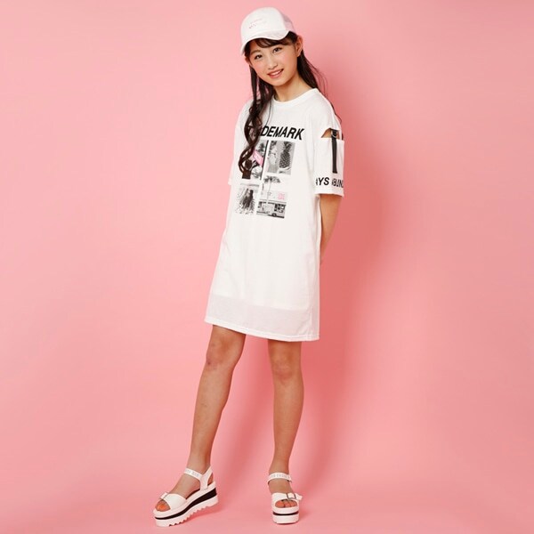 Narumiya Online ナルミヤ オンラインの公式通販サイト転写tシャツワンピース S 140 オフ ホワイト ジュニア