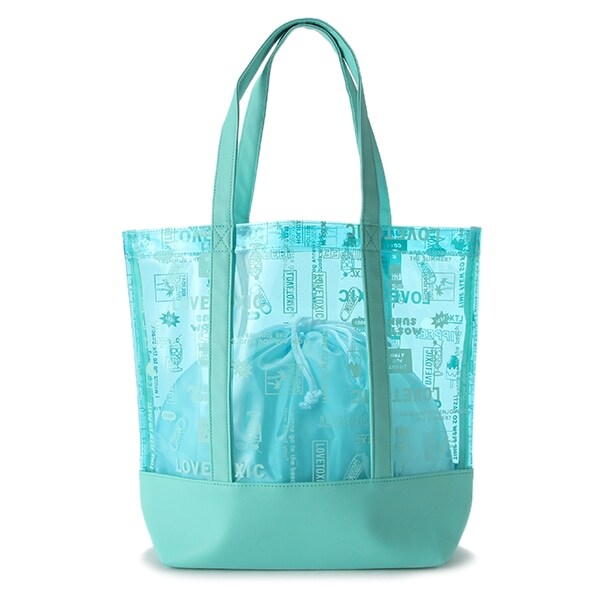 Narumiya Online ナルミヤ オンラインの公式通販サイト巾着つきビニールバッグ Swim F エメラルド グリーン ジュニア