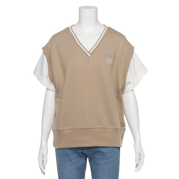 ベストレイヤード風Tシャツ