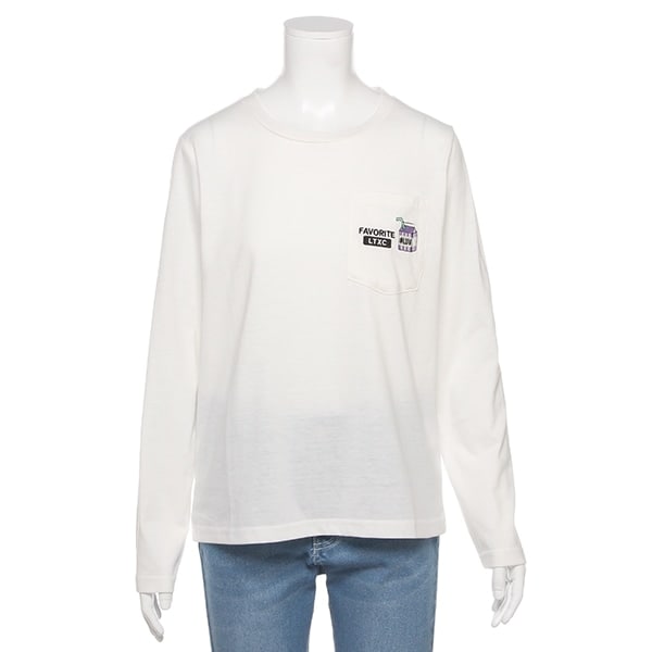 ワンポイント刺しゅうポケットつきTシャツ