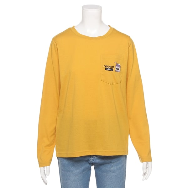 ワンポイント刺しゅうポケットつきTシャツ