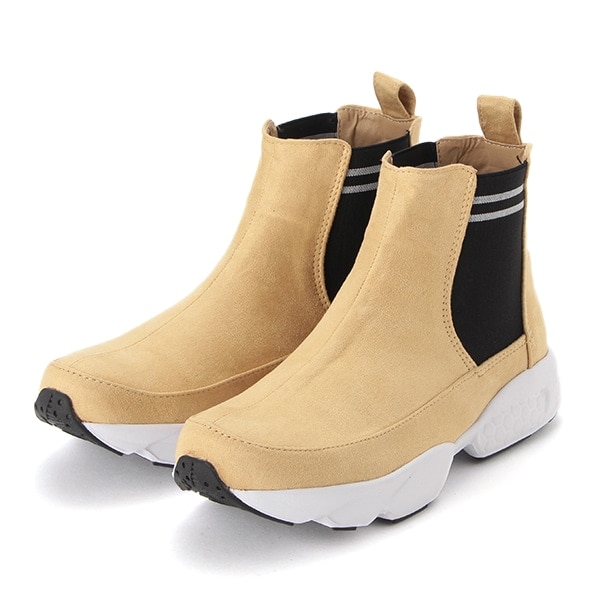 Narumiya Online ナルミヤ オンラインの公式通販サイトサイドゴアスニーカーブーツ S 22 5 23 0 ベージュ ジュニア