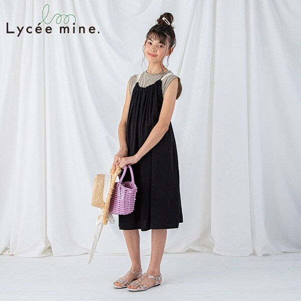 Narumiya Online ナルミヤ オンラインの公式通販サイトタンクトップ キャミソールワンピースセット S 140 黒 ジュニア