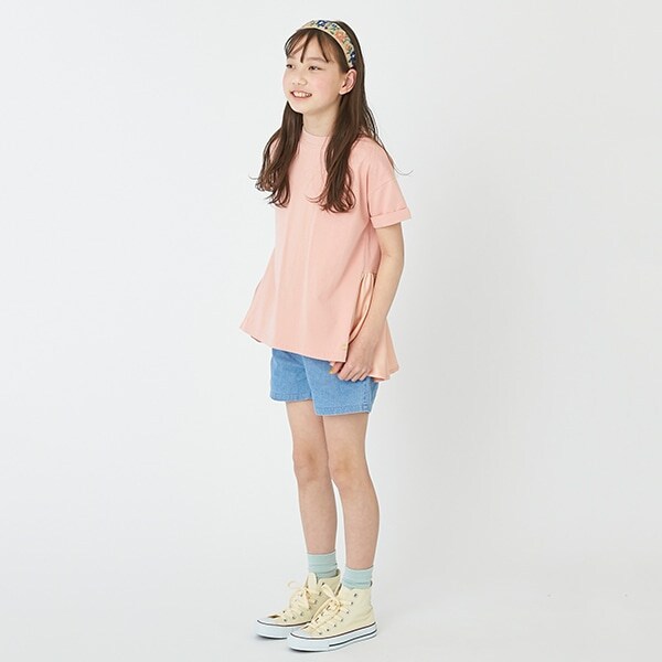 サイドレースアップショートパンツ(S(140) カーキ): ジュニア  