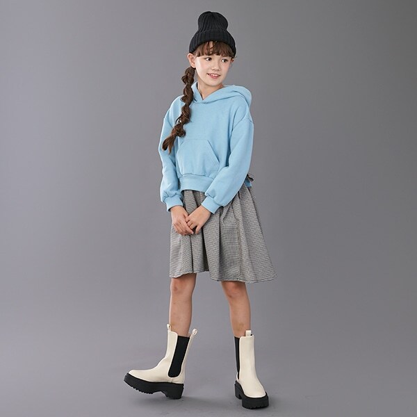 Narumiya Online ナルミヤ オンラインの公式通販サイト 裏起毛 スウェットワンピース S 140 ライト ブルー ジュニア