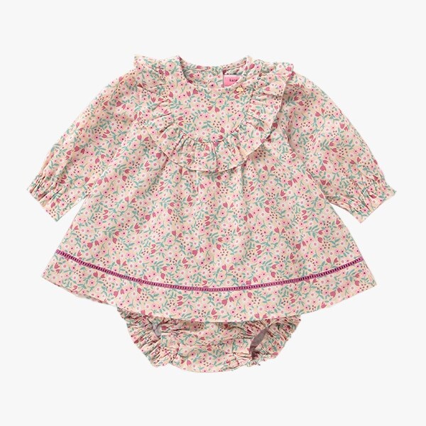 Narumiya Online ナルミヤ オンラインの公式通販サイトナチュラルブルームワンピース 70 ベージュ 新生児