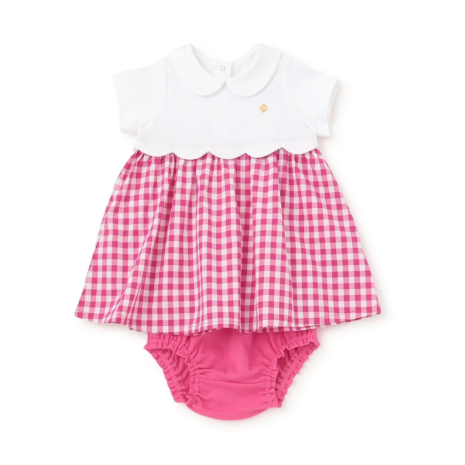 ギンガムドッキングワンピース