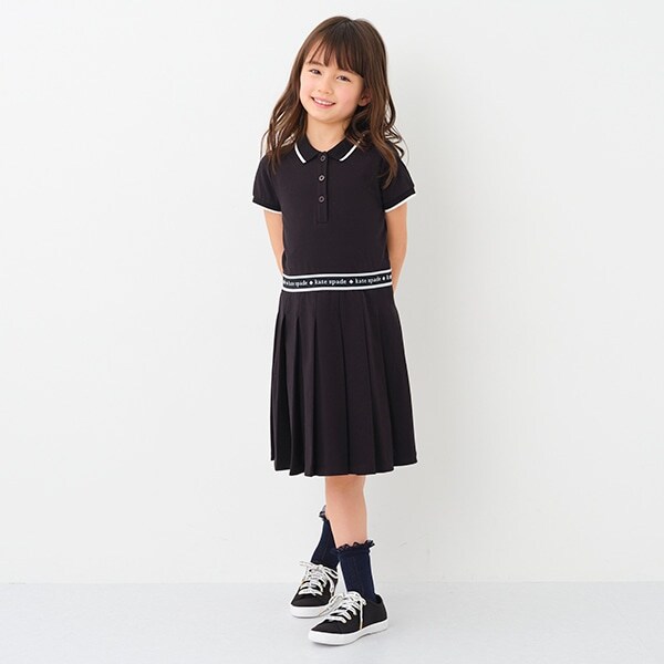 インファント・トドラー ポロプリーツワンピース(90cm 黒