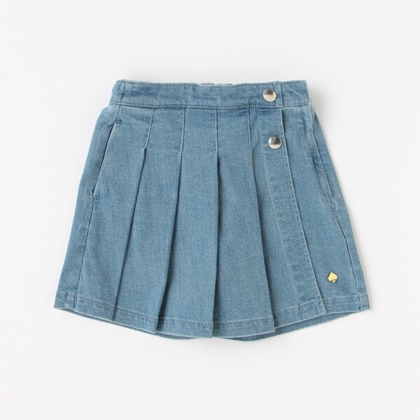 トドラー デニムプリーツラップスコート(120cm 紺): キッズ - ナルミヤ