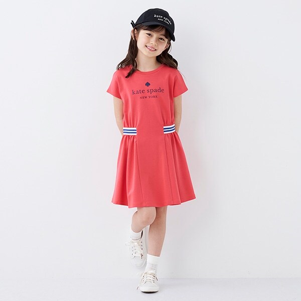 ケイトスペード 90cmワンピース トドラー シティショッピングドッキングワンピース(90cm ピンク