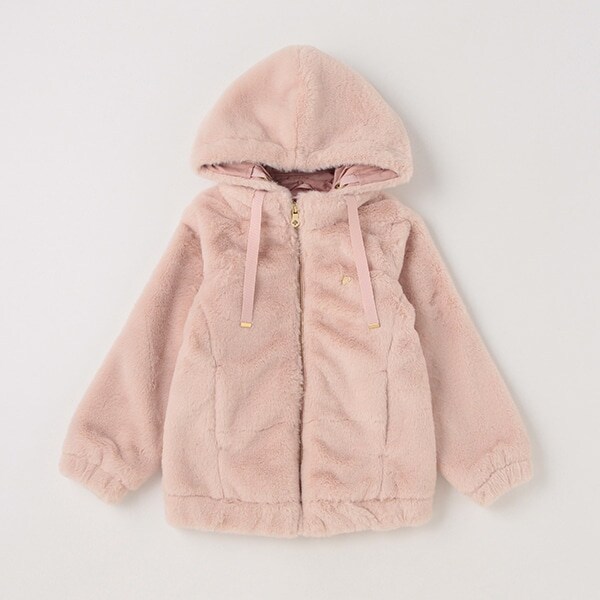 インファント・トドラー フェイクファーパーカ(90cm シルバー グレー  