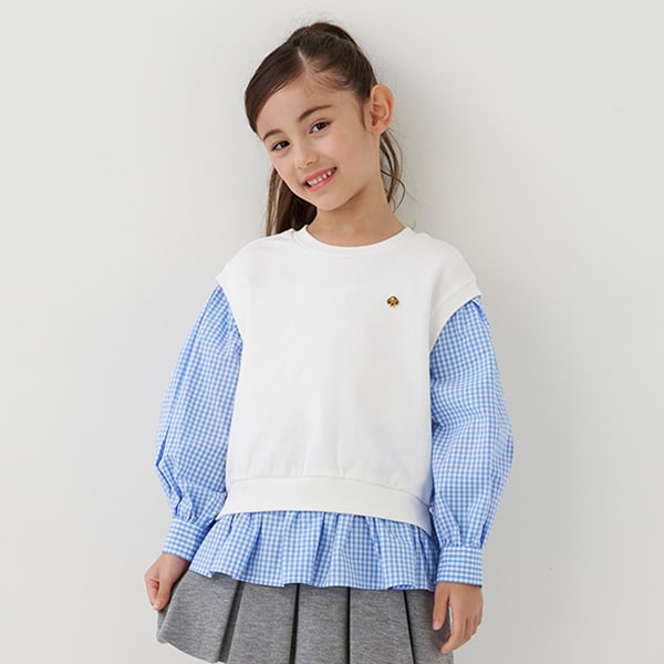 GINGHAM LAYERED トップス GINGHAM LAYERED トップス
