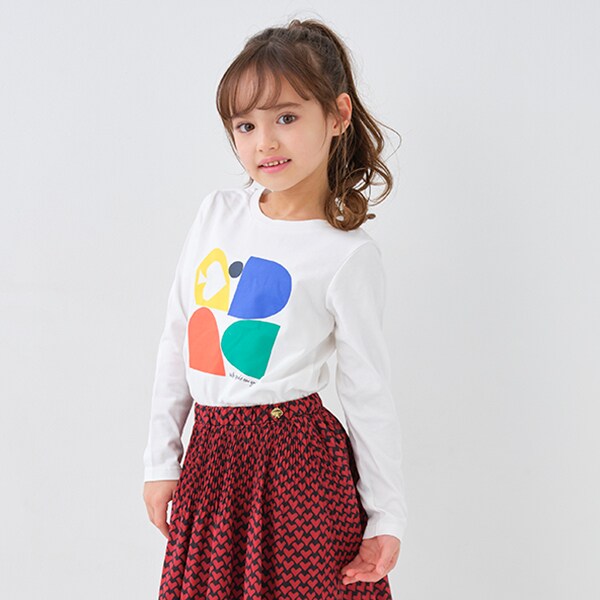 トドラー スペードカラーブロック長袖Tシャツ