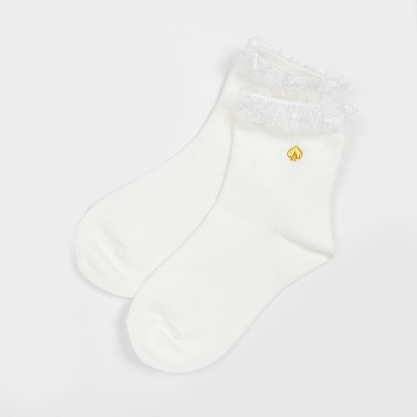 トドラー オーガンジーラッフルソックス【日本製】