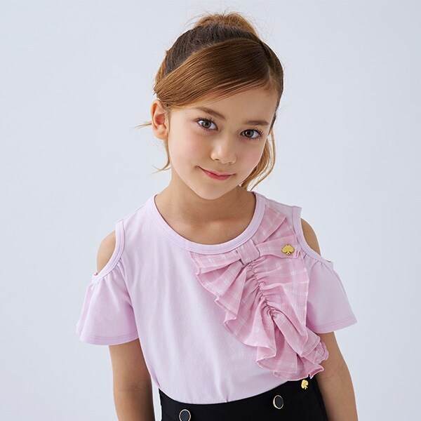 トドラー プレイドボウTシャツ