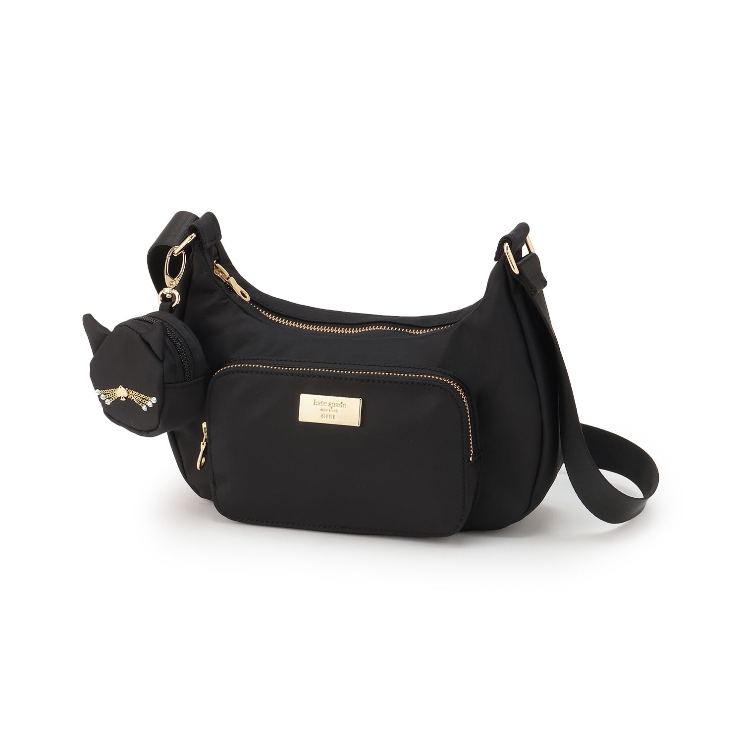 キャットポーチつきクロスボディバッグ