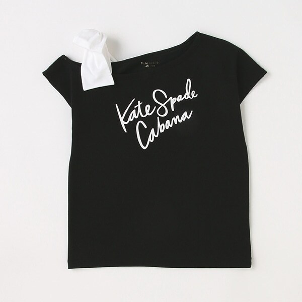 ガールズ ワンショルダーボウTシャツ