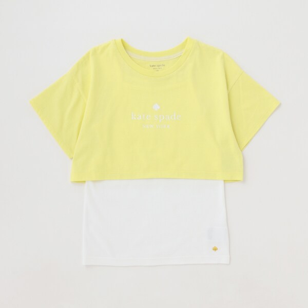 ガールズ レイヤードロゴTシャツ