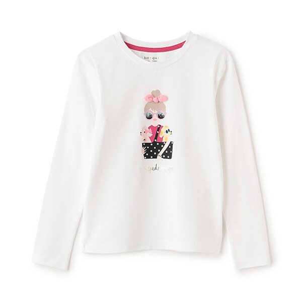ガールズ ガール&ドッグス長袖Tシャツ