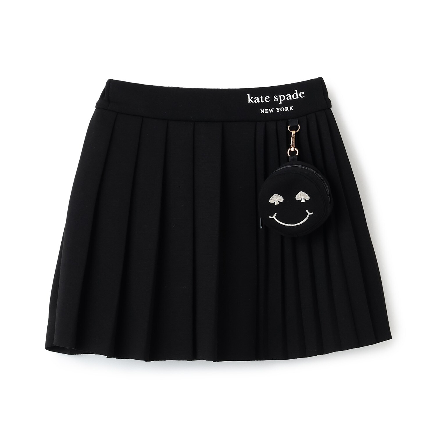 Spade Smileyポーチつきプリーツスカート(110cm グレー): キッズ