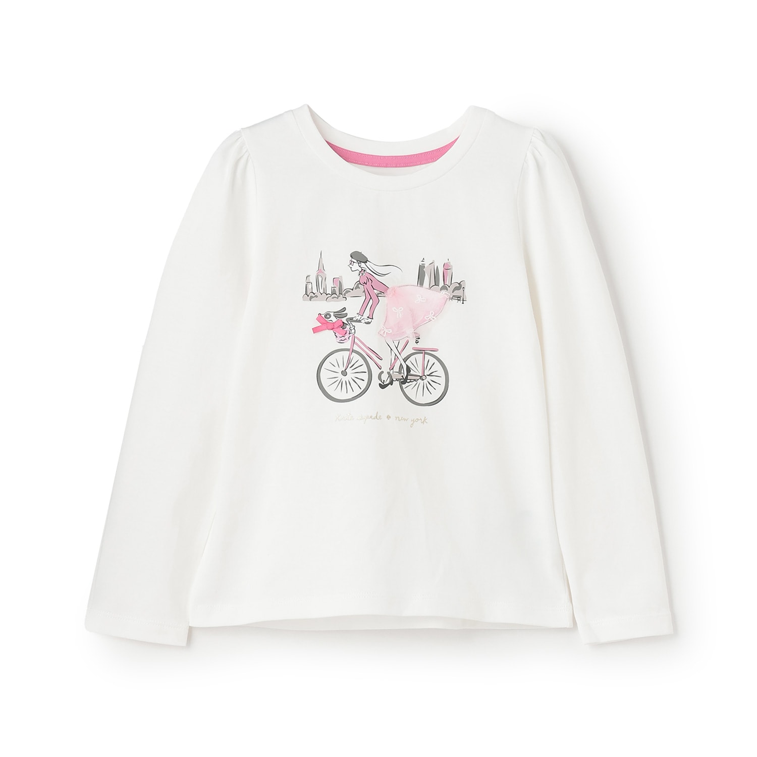 bicycle play 長袖Tシャツ(90cm オフ ホワイト): キッズ