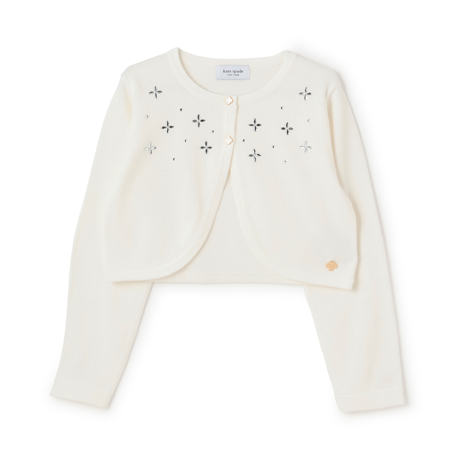 kate spade ニットボレロ（120㎝） ビジューニットボレロ(S(110-120cm) 紺): キッズ - ナルミヤ