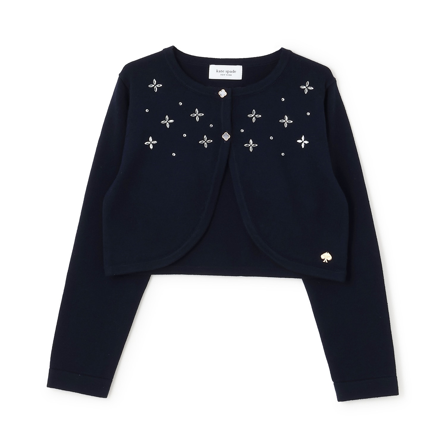 kate spade ニットボレロ（120㎝） ビジューニットボレロ(S(110-120cm) 紺): キッズ - ナルミヤ