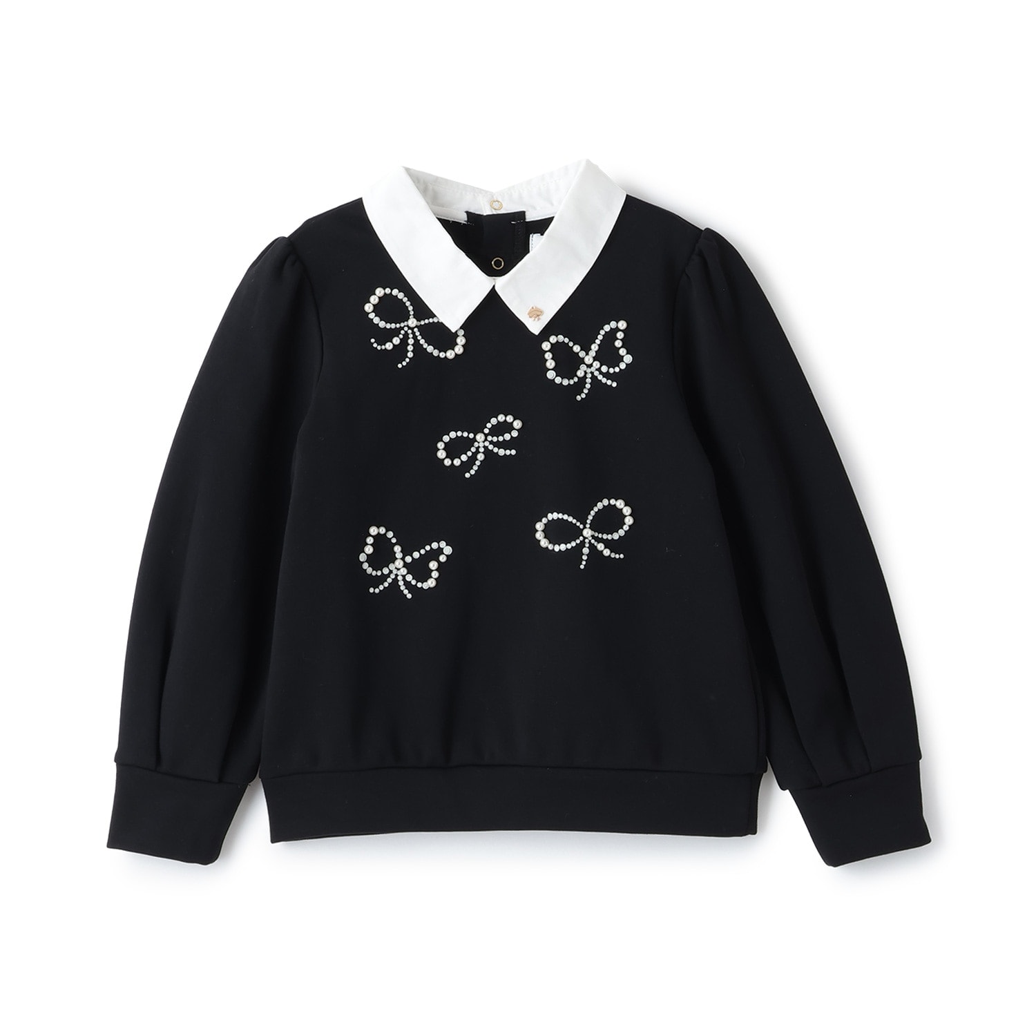 パールボウ衿つきトレーナー