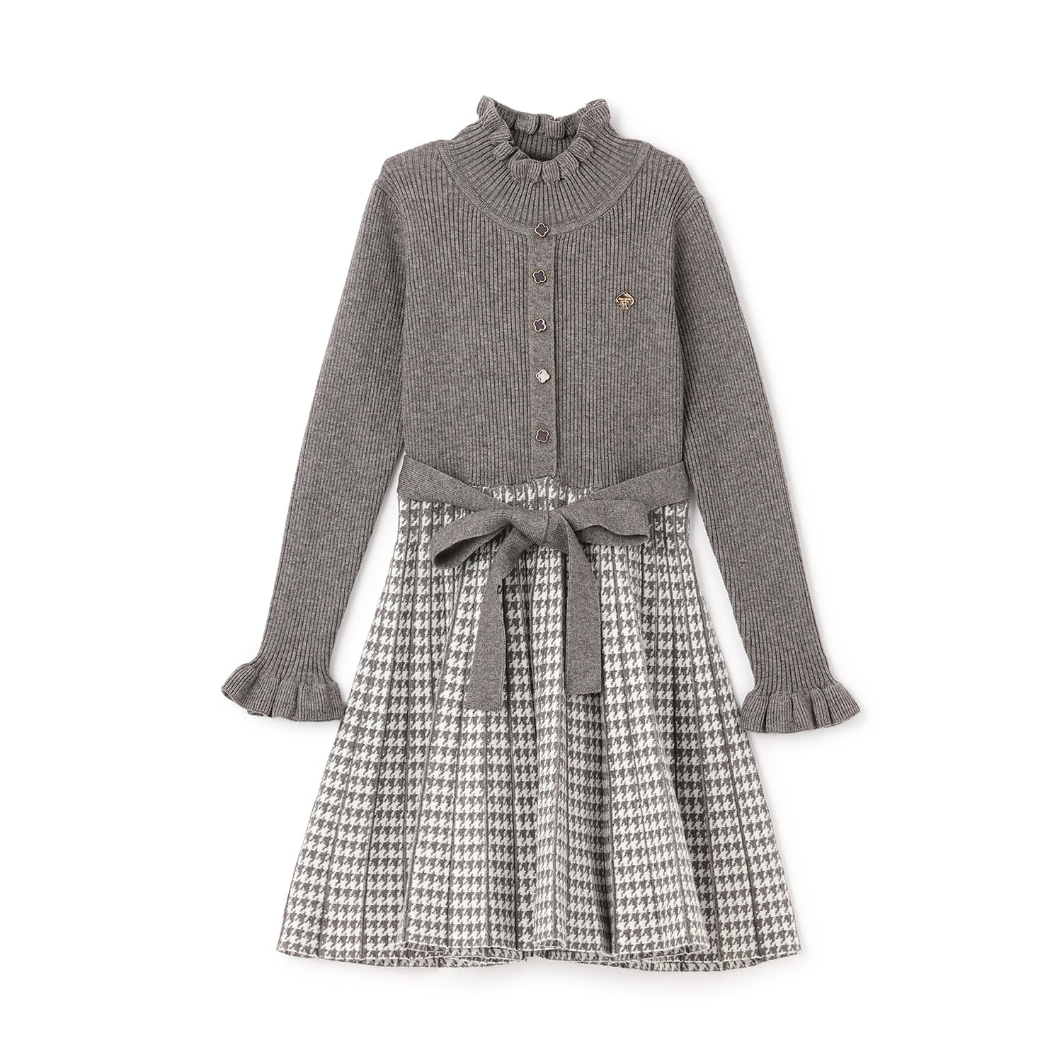 千鳥柄ニットワンピース(110cm 赤): キッズ - ナルミヤ オンライン公式