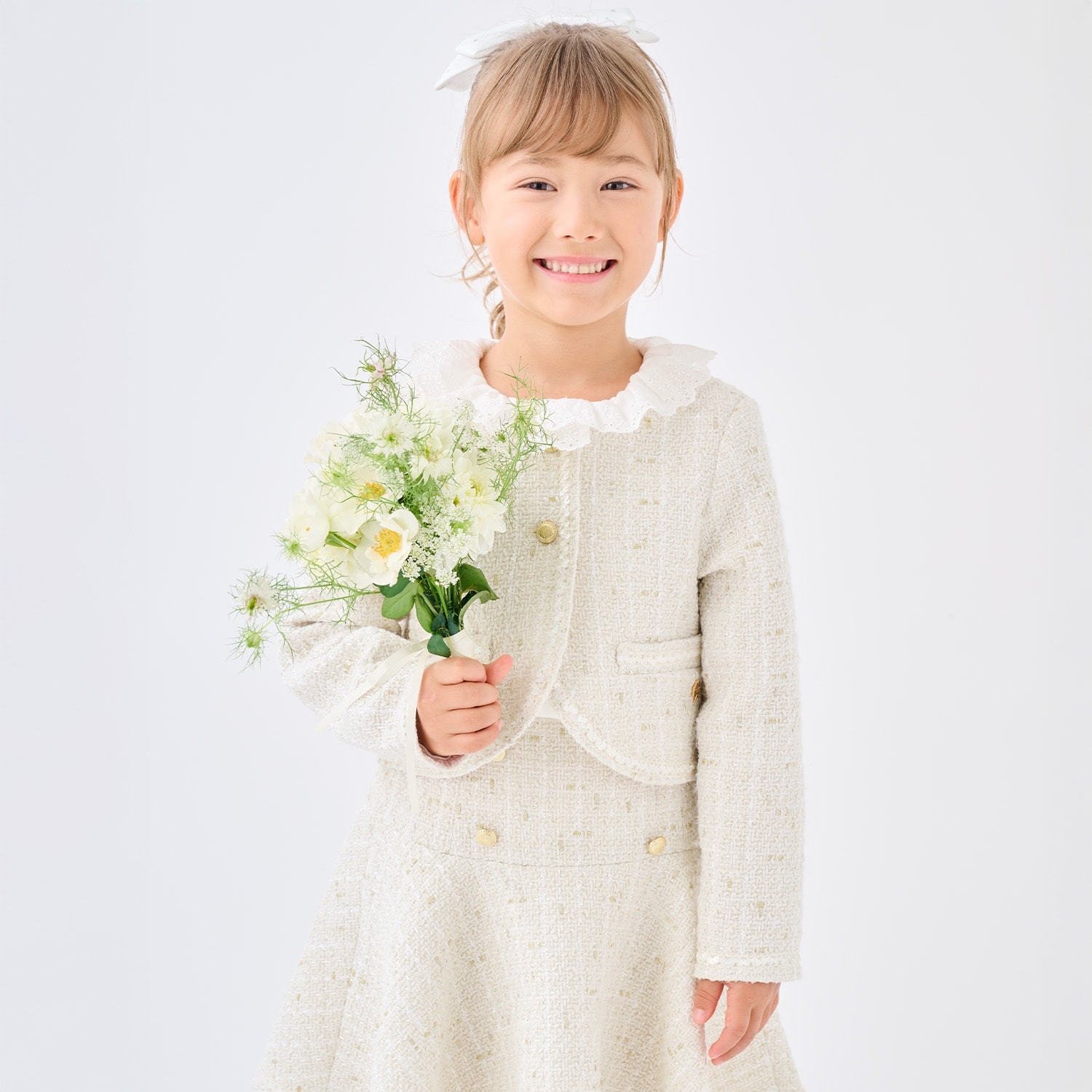 ミックスツイードラウンドジャケット