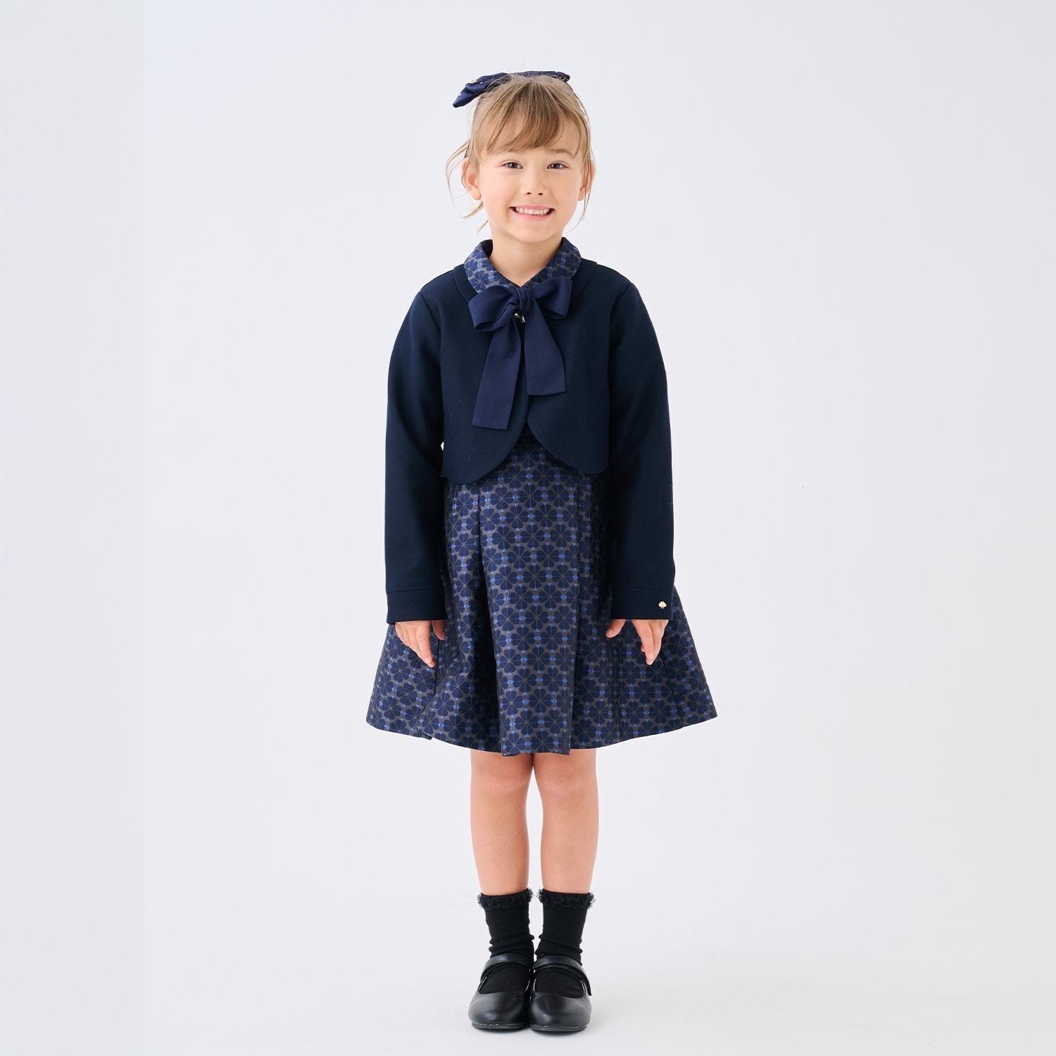 スペードフラワージャカードワンピース