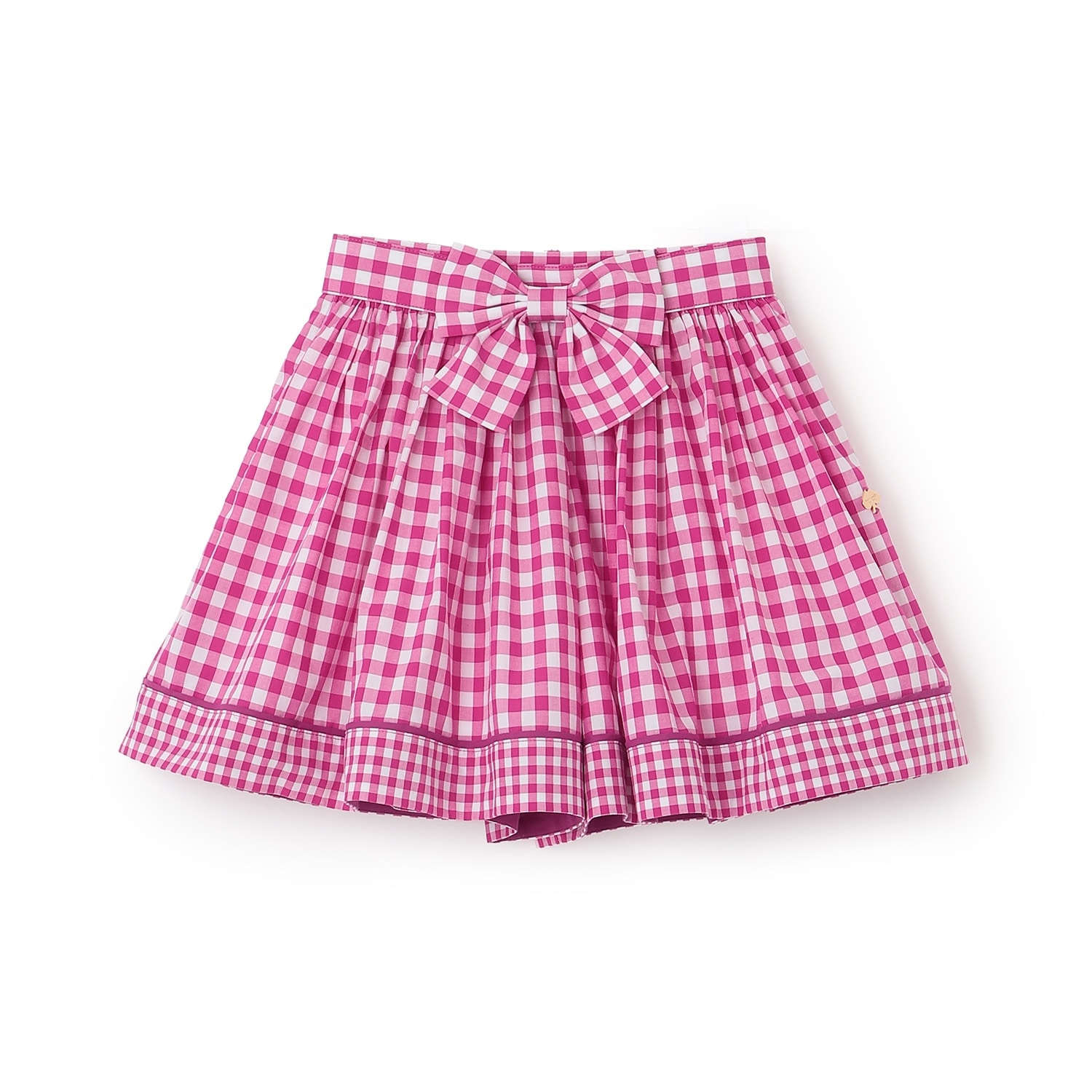 ギンガムキュロットスカート
