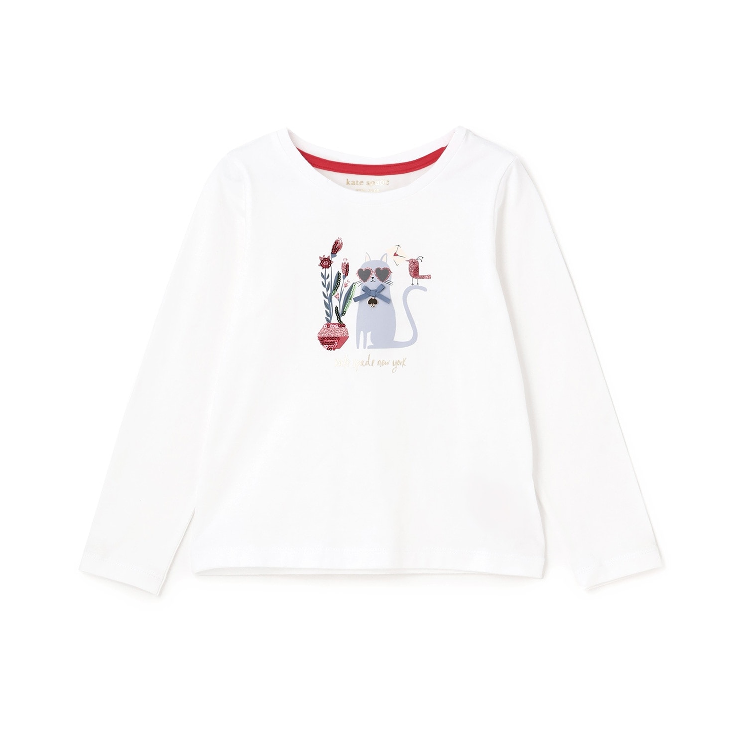 レタートゥーキャット長袖Tシャツ