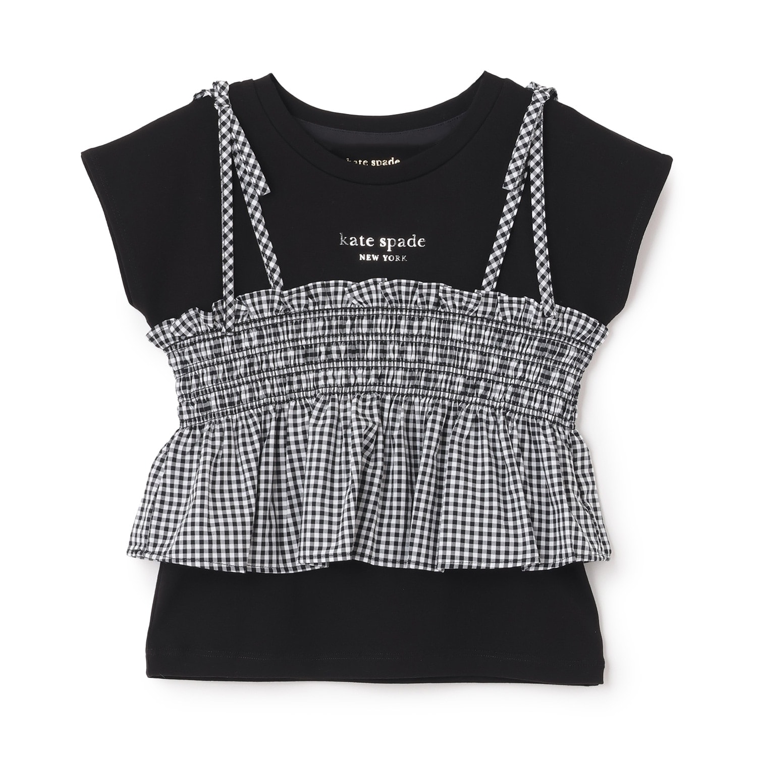 ギンガムビスチェドッキングTシャツ